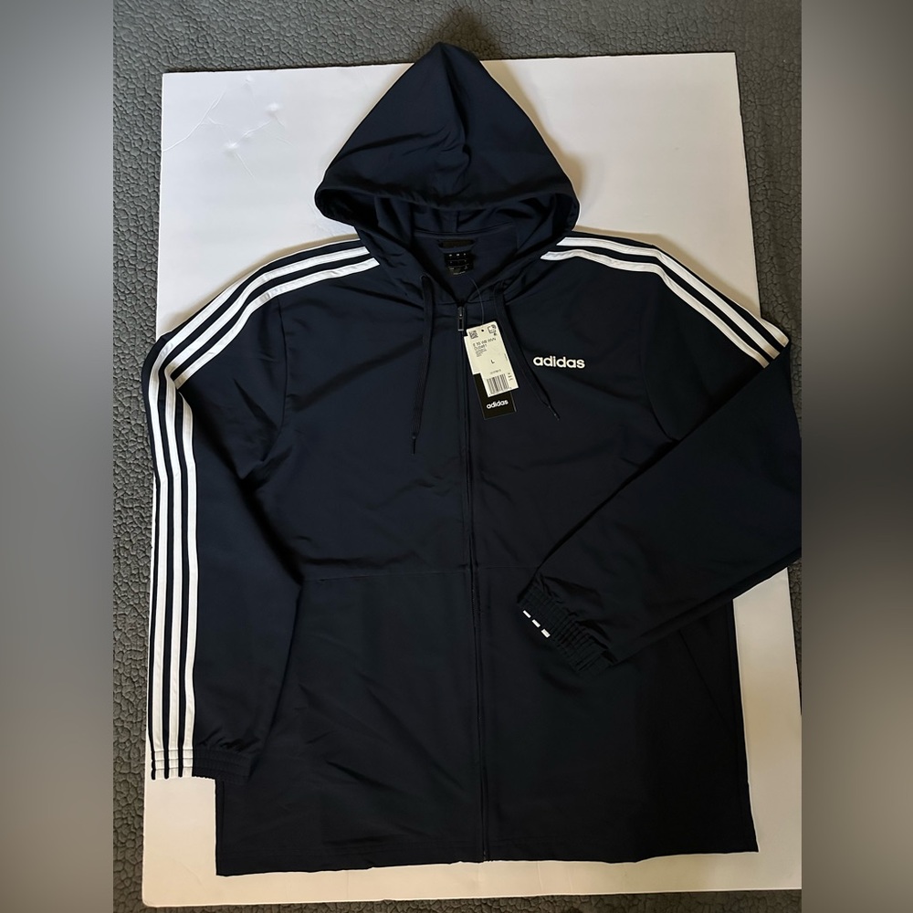 Adidas mens track zipup windbreaker jacket - Picture 3 of 6